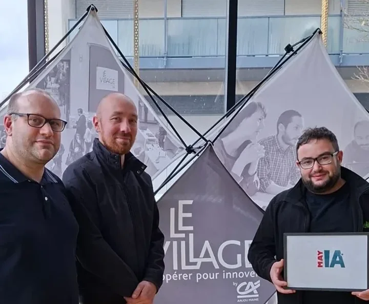 Les trois fondateurs de May-IA photographiés au Village by CA.